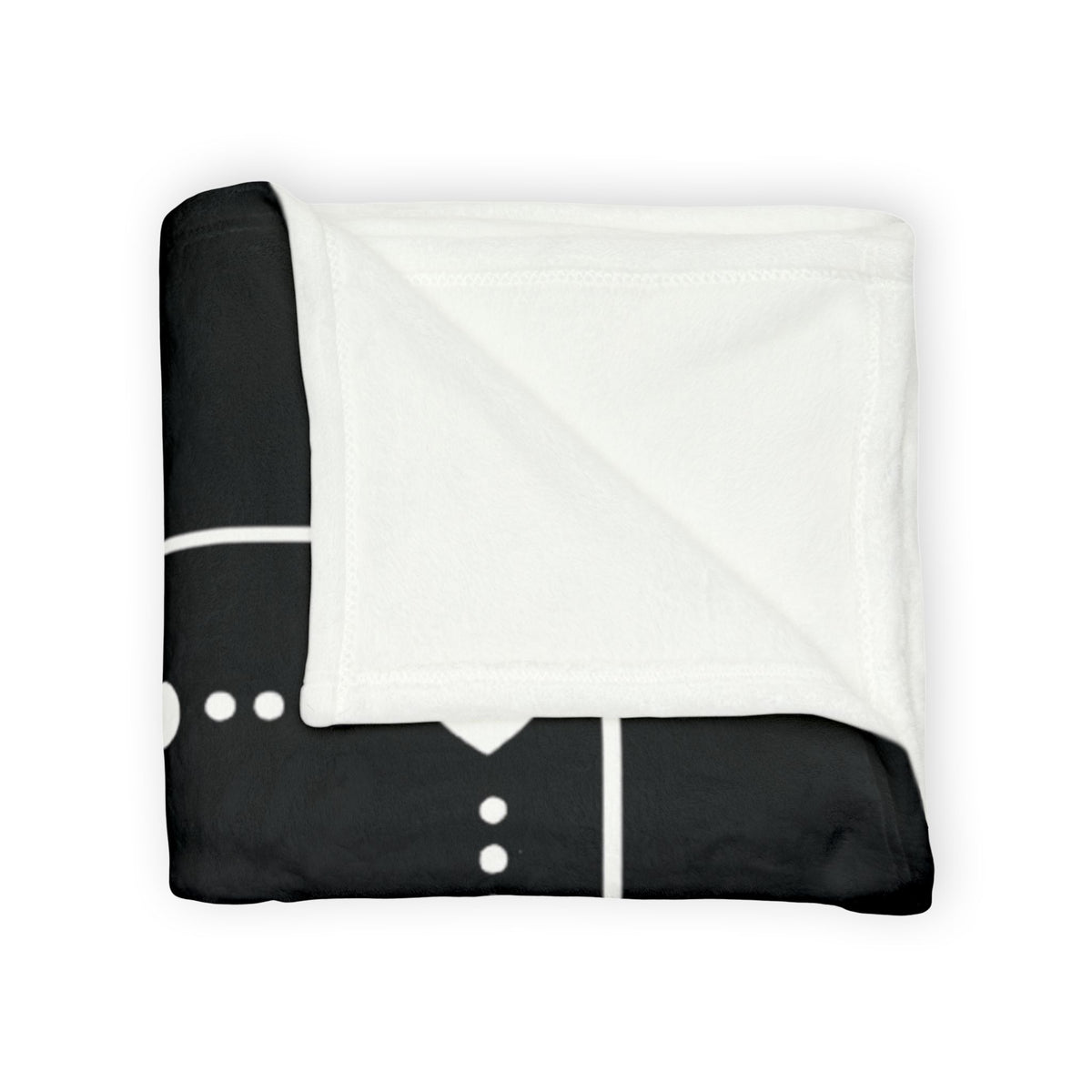 Personalised Fleece Pet Blanket, Black with White Paw & Heart (Pet Name)
