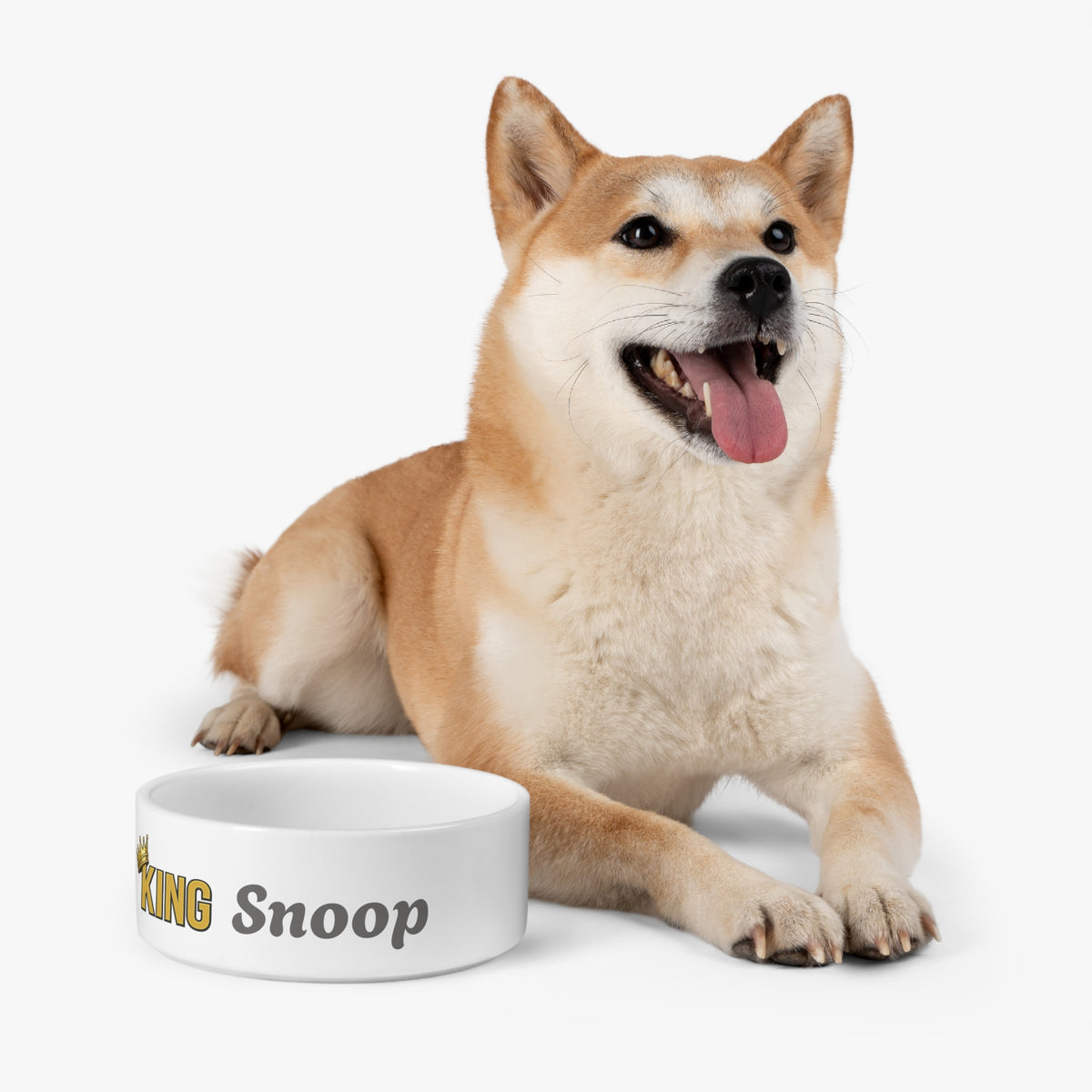 KING Personalised Pet Bowl – White King Range Ceramic Bowl (Pet Name)