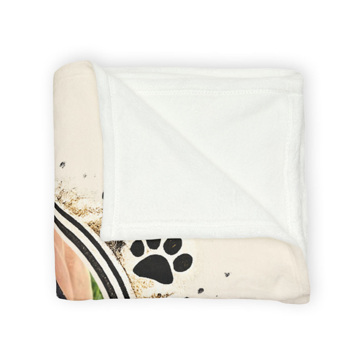 Personalised Rustic Design, Fleece Pet Blanket (Pet Name & Photo)