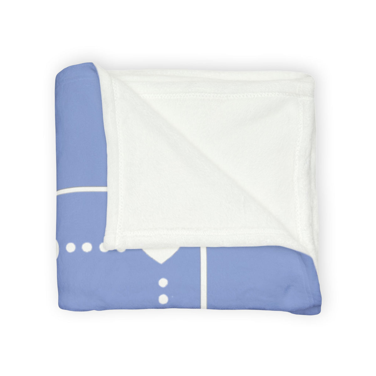 Personalised Fleece Pet Blanket, Soft Blue with White Paw & Heart (Pet Name)