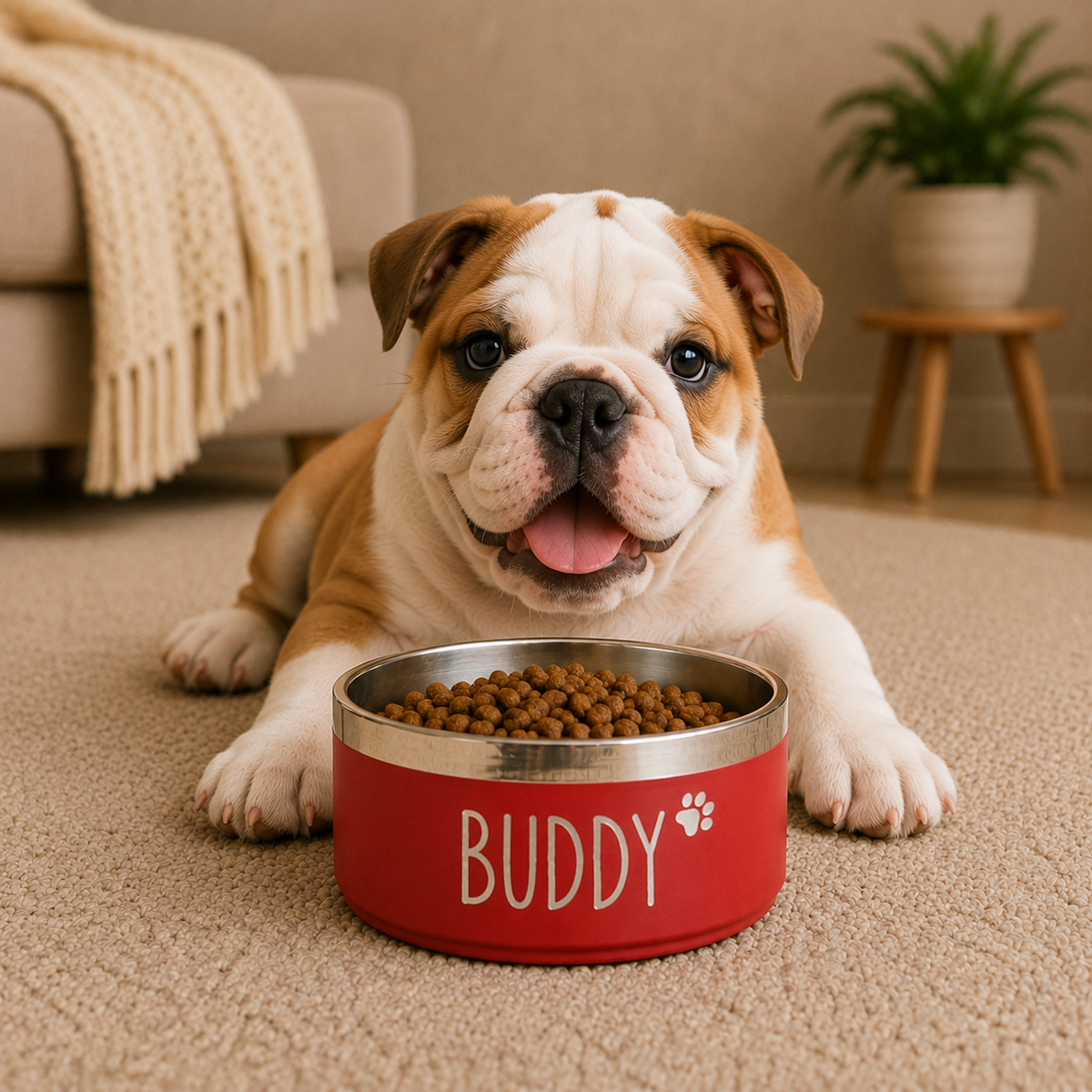 Premium Personalised Stainless Steel Pet Bowl (Pet Name & Design)