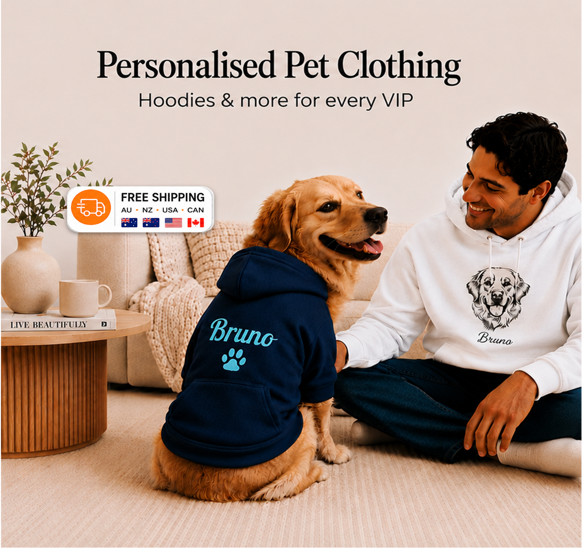 Personalised Pet Hoodies & Cloths