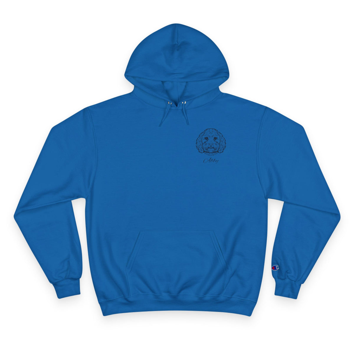 Cavoodle - Personalised Champion® Hoodie (Small Black Cavoodle & Personalised Pet Name)