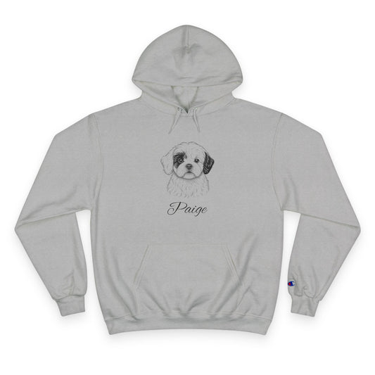 Maltese Shih Tzu - Personalised Champion® Hoodie (Black Maltese Shih Tzu & Personalised Pet Name)