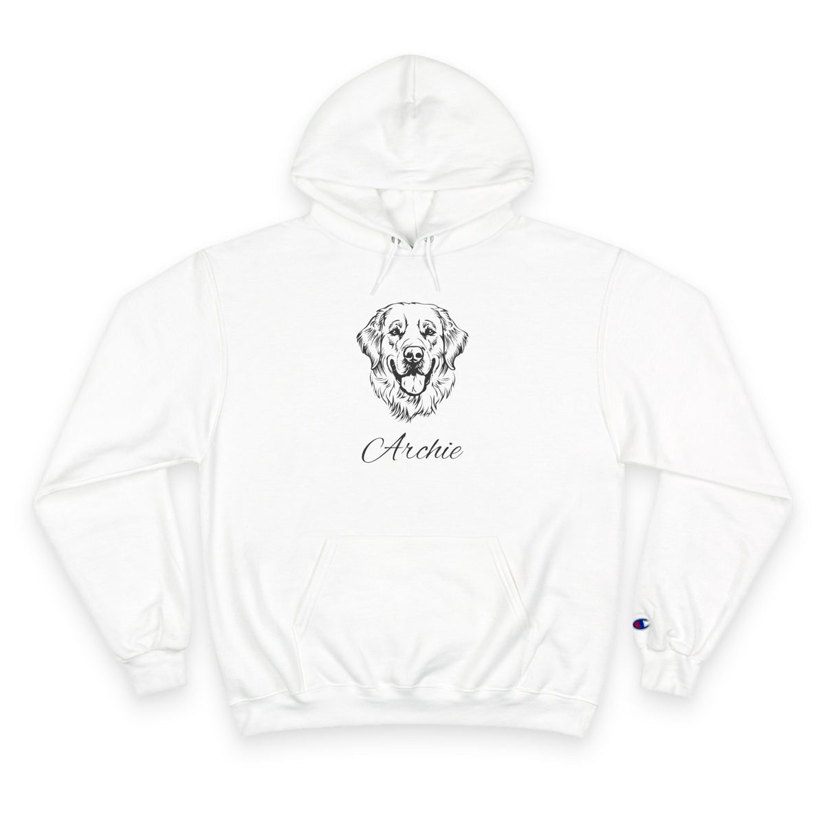 Golden Retriever - Personalised Champion® Hoodie (Black Golden Retriever & Personalised Pet Name)