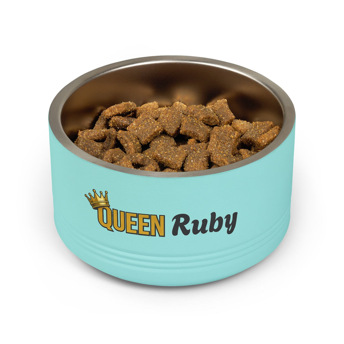 QUEEN Personalised Pet Bowl – Queen Range Stainless Steel Dog & Cat Bowl (Pet Name)