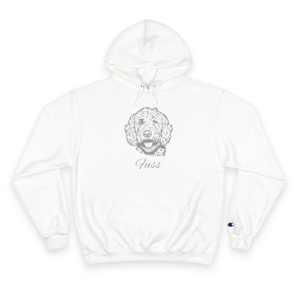 Groodle - Personalised Champion® Hoodie (Grey Groodle & Personalised Pet Name)