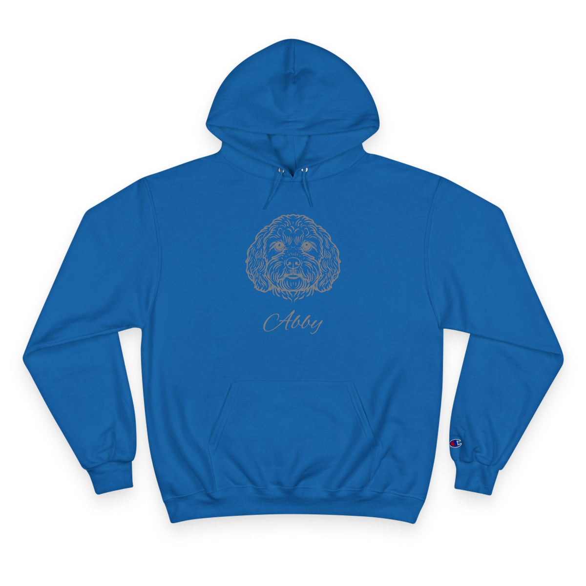 Cavoodle - Personalised Champion® Hoodie (Grey Cavoodle & Personalised Pet Name)