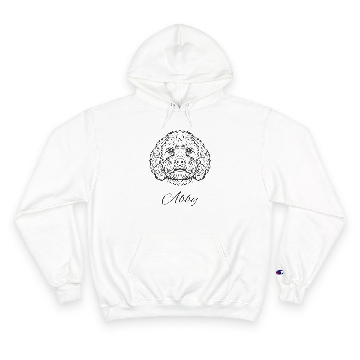 Cavoodle - Personalised Champion® Hoodie (Black Cavoodle & Personalised Pet Name)