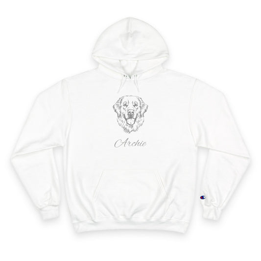 Golden Retriever - Personalised Champion® Hoodie (Grey Golden Retriever & Personalised Pet Name)