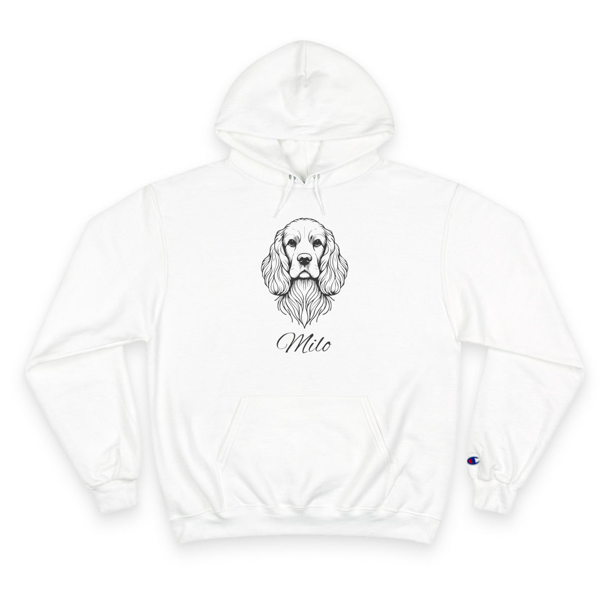 Cocker Spaniel - Personalised Champion® Hoodie (Black Cocker Spaniel & Personalised Pet Name)
