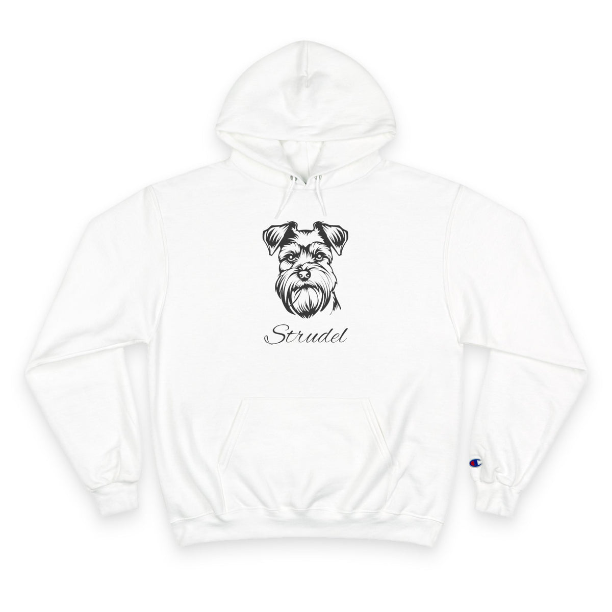 Schnauzer - Personalised Champion® Hoodie (Black Schnauzer & Personalised Pet Name)