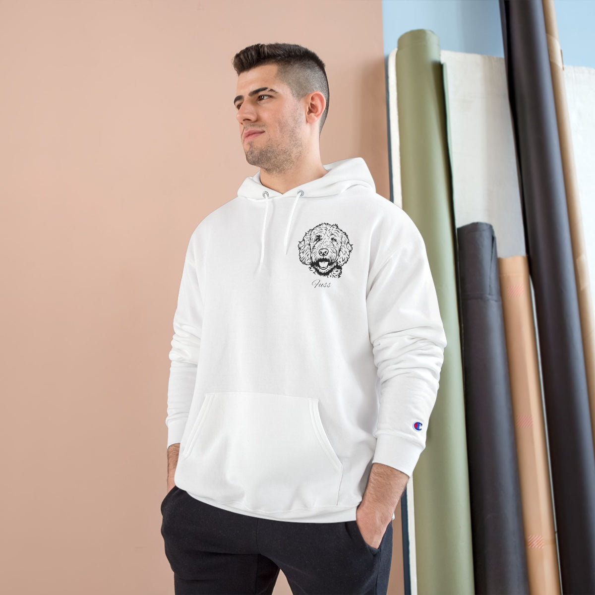 Groodle - Personalised Champion® Hoodie (Small Groodle & Personalised Pet Name)