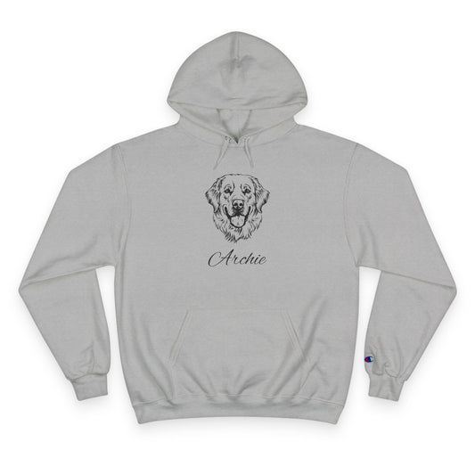 Golden Retriever - Personalised Champion® Hoodie (Black Golden Retriever & Personalised Pet Name)