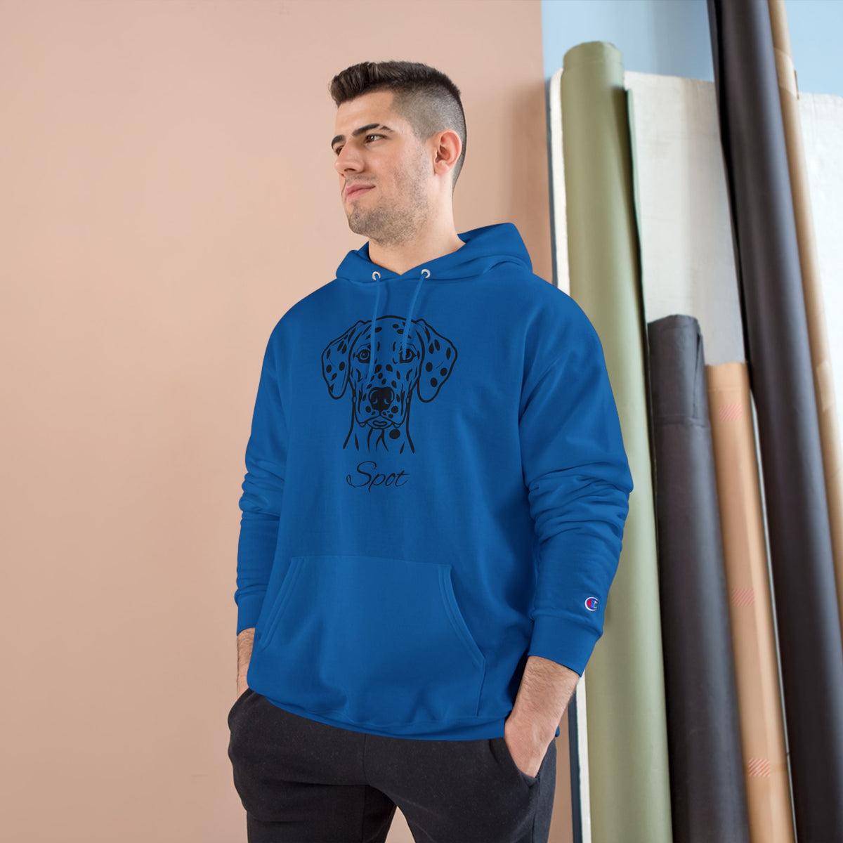 Dalmatian - Personalised Champion® Hoodie (Black Dalmatian & Personalised Pet Name)