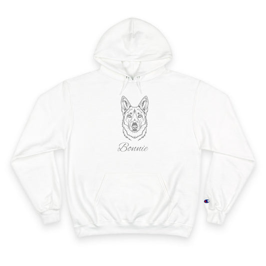 Kelpie - Personalised Champion® Hoodie (Grey Kelpie & Personalised Pet Name)