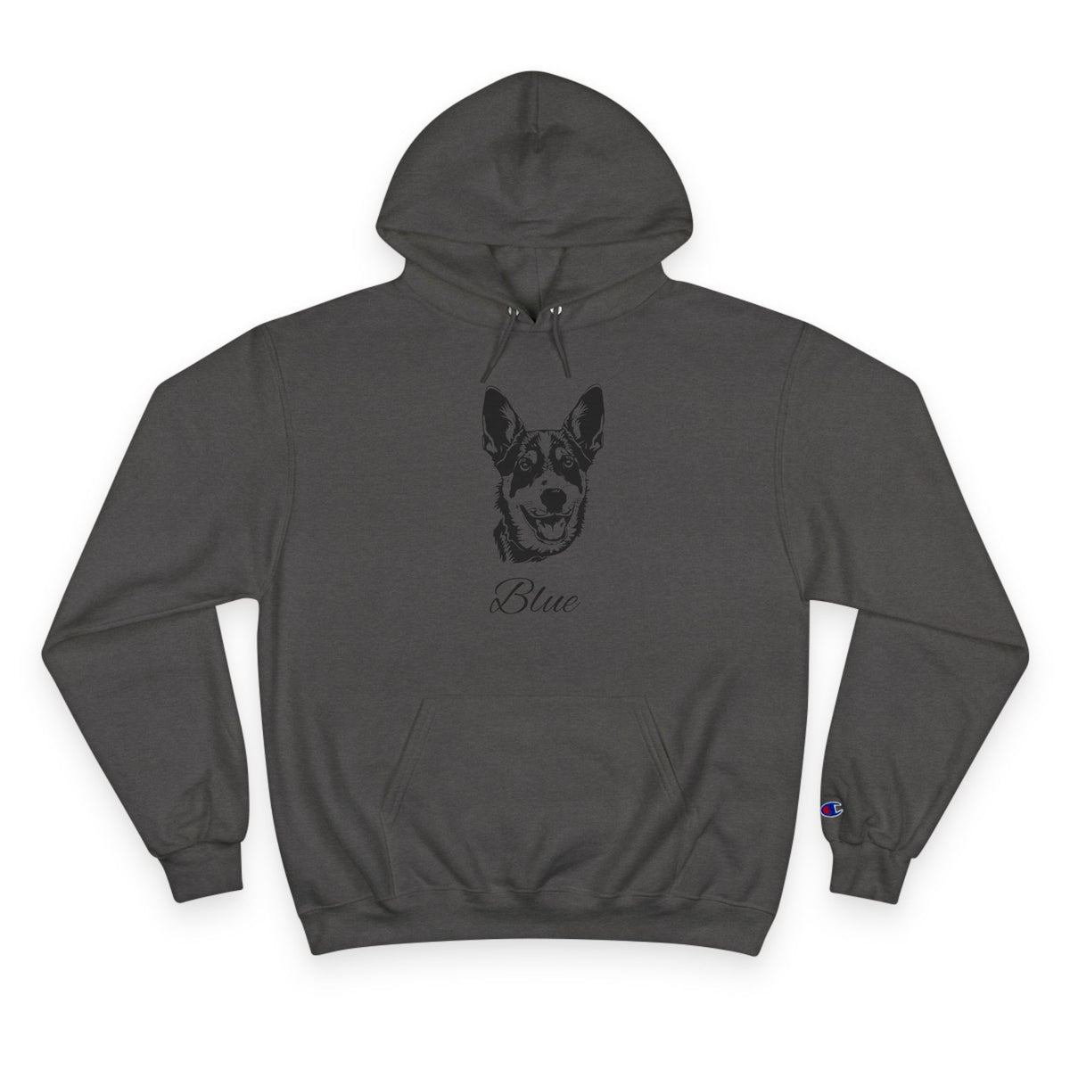 Australian Cattle Dog - Personalised Champion® Hoodie (Black Australian Cattle Dog & Personalised Pet Name)