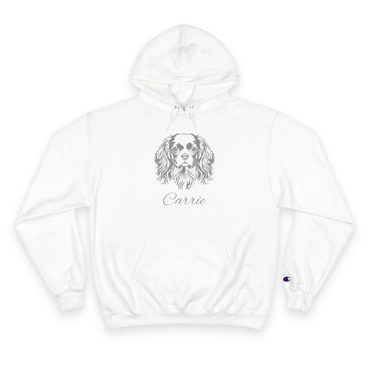 King Charles Cavalier - Personalised Champion® Hoodie (Grey King Charles Cavalier & Personalised Pet Name)