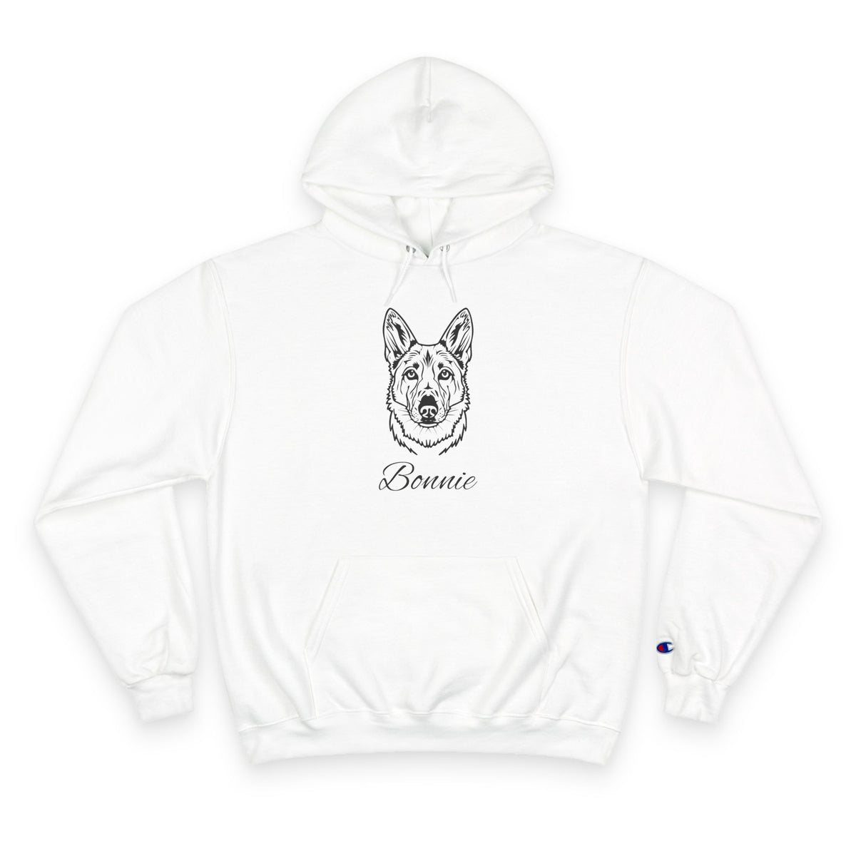 Kelpie - Personalised Champion® Hoodie (Black Kelpie Dog & Personalised Pet Name)