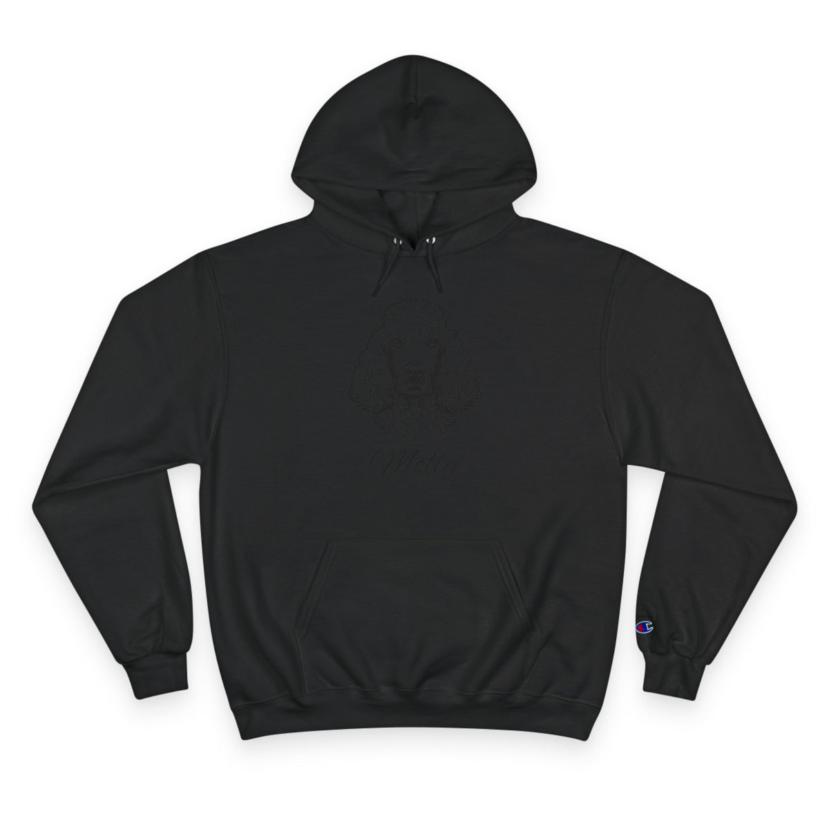 Poodle - Personalised Champion® Hoodie (Black Poodle & Personalised Pet Name)