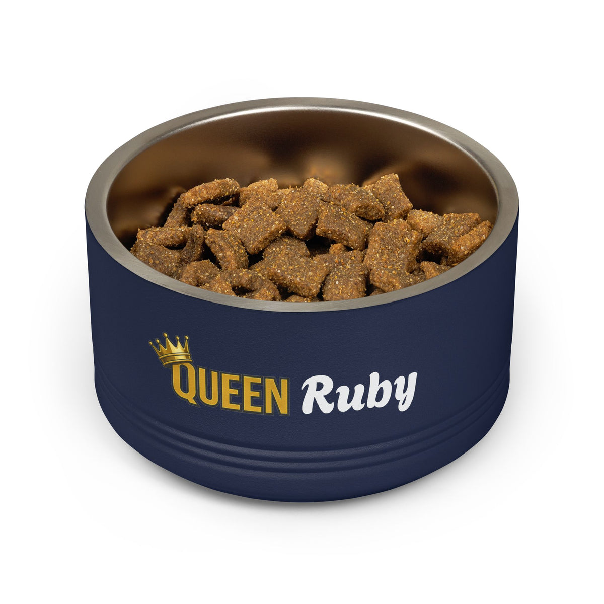 QUEEN Personalised Pet Bowl – Queen Range Stainless Steel Dog & Cat Bowl (Pet Name)