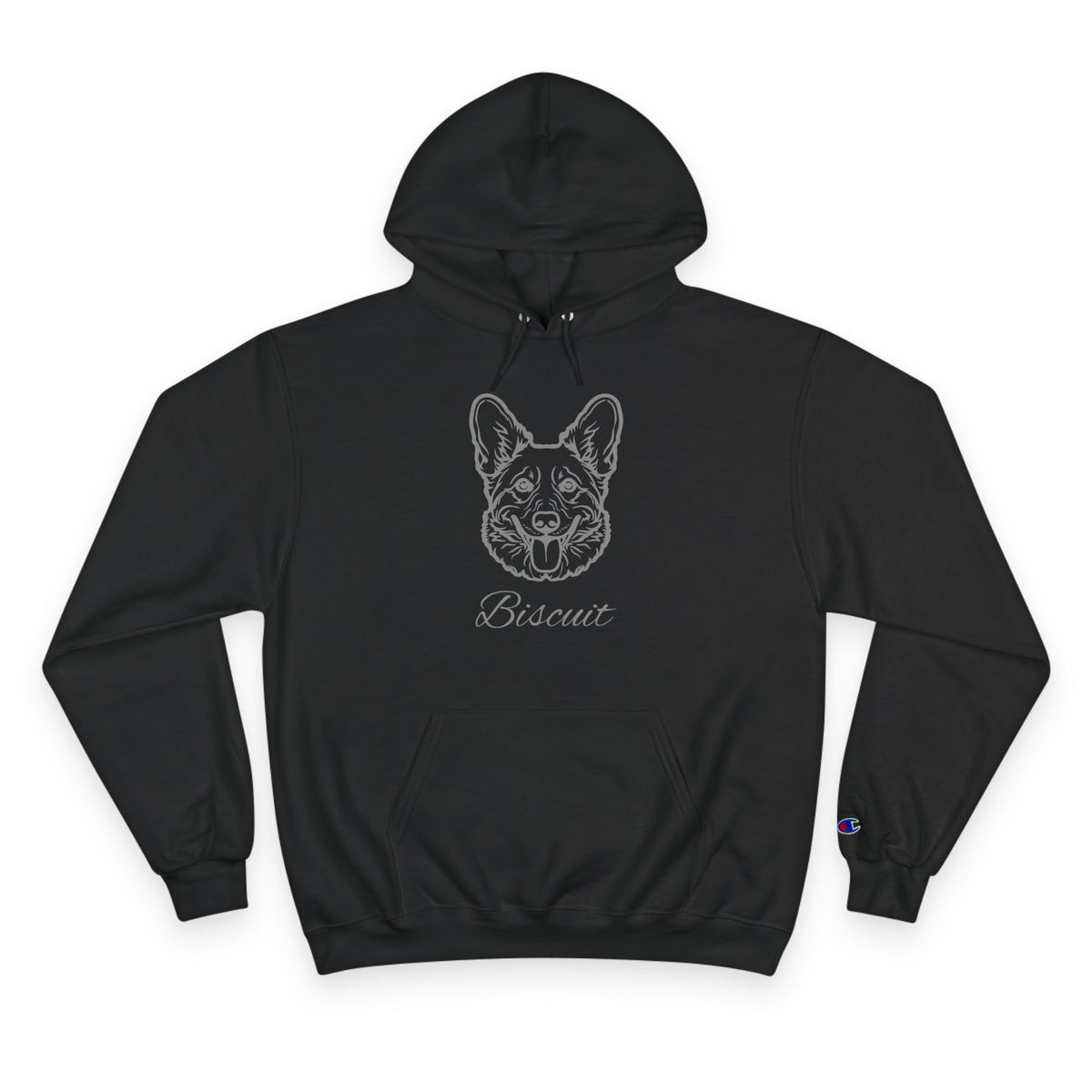 Corgi - Personalised Champion® Hoodie (Grey Corgi  & Personalised Pet Name)