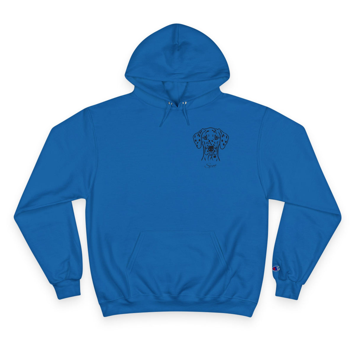 Dalmatian - Personalised Champion® Hoodie (Small Black Dalmatian & Personalised Pet Name)