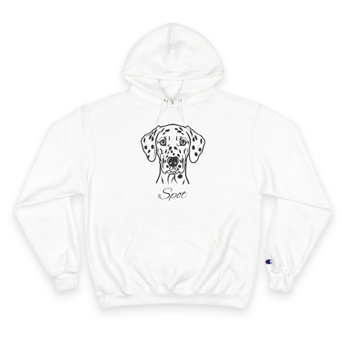 Dalmatian - Personalised Champion® Hoodie (Black Dalmatian & Personalised Pet Name)