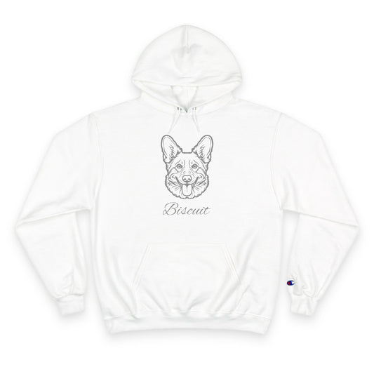 Corgi - Personalised Champion® Hoodie (Grey Corgi  & Personalised Pet Name)