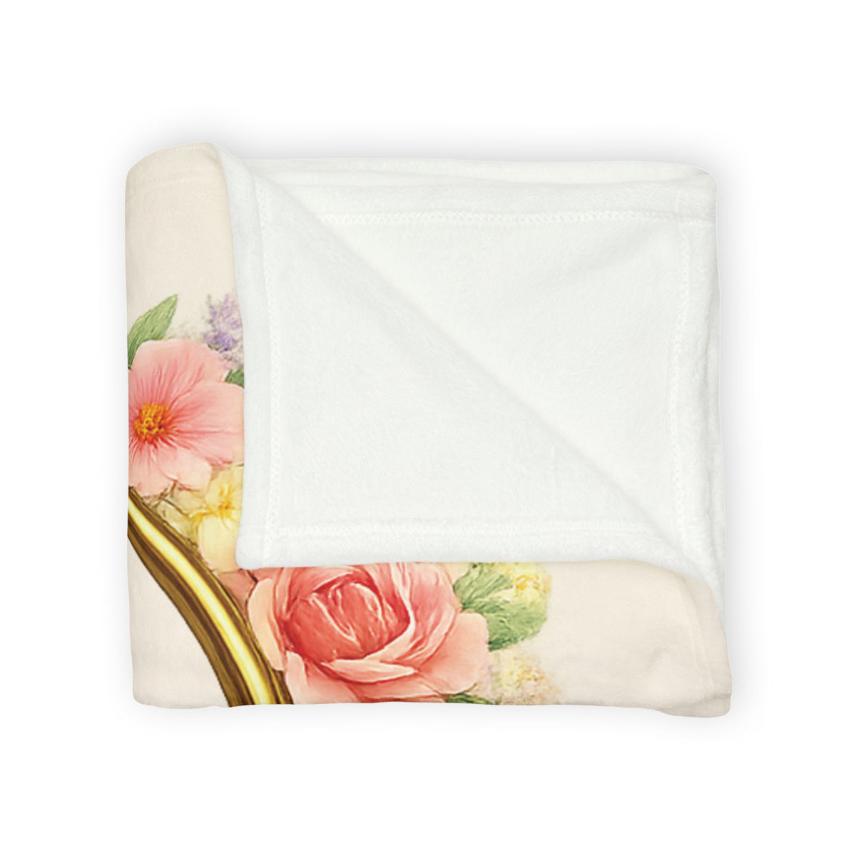Personalised Floral Design, Fleece Pet Blanket (Pet Name & Photo)