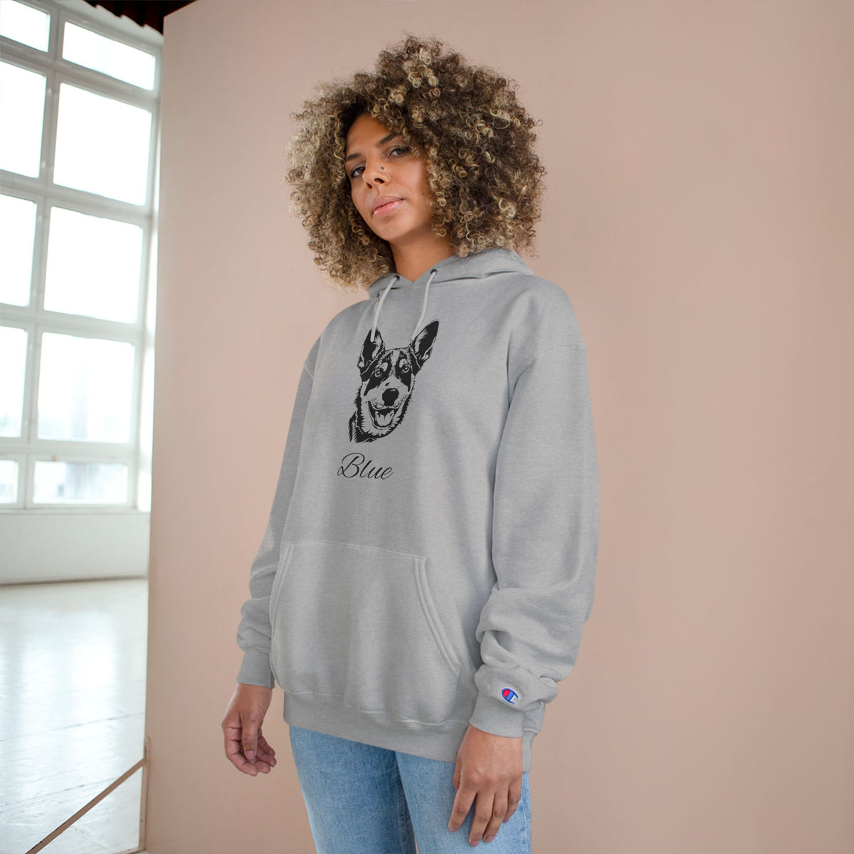 Australian Cattle Dog - Personalised Champion® Hoodie (Black Australian Cattle Dog & Personalised Pet Name)