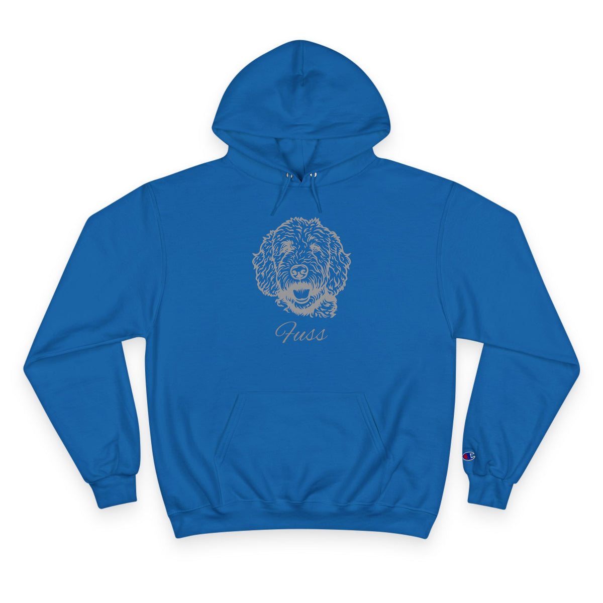 Groodle - Personalised Champion® Hoodie (Grey Groodle & Personalised Pet Name)