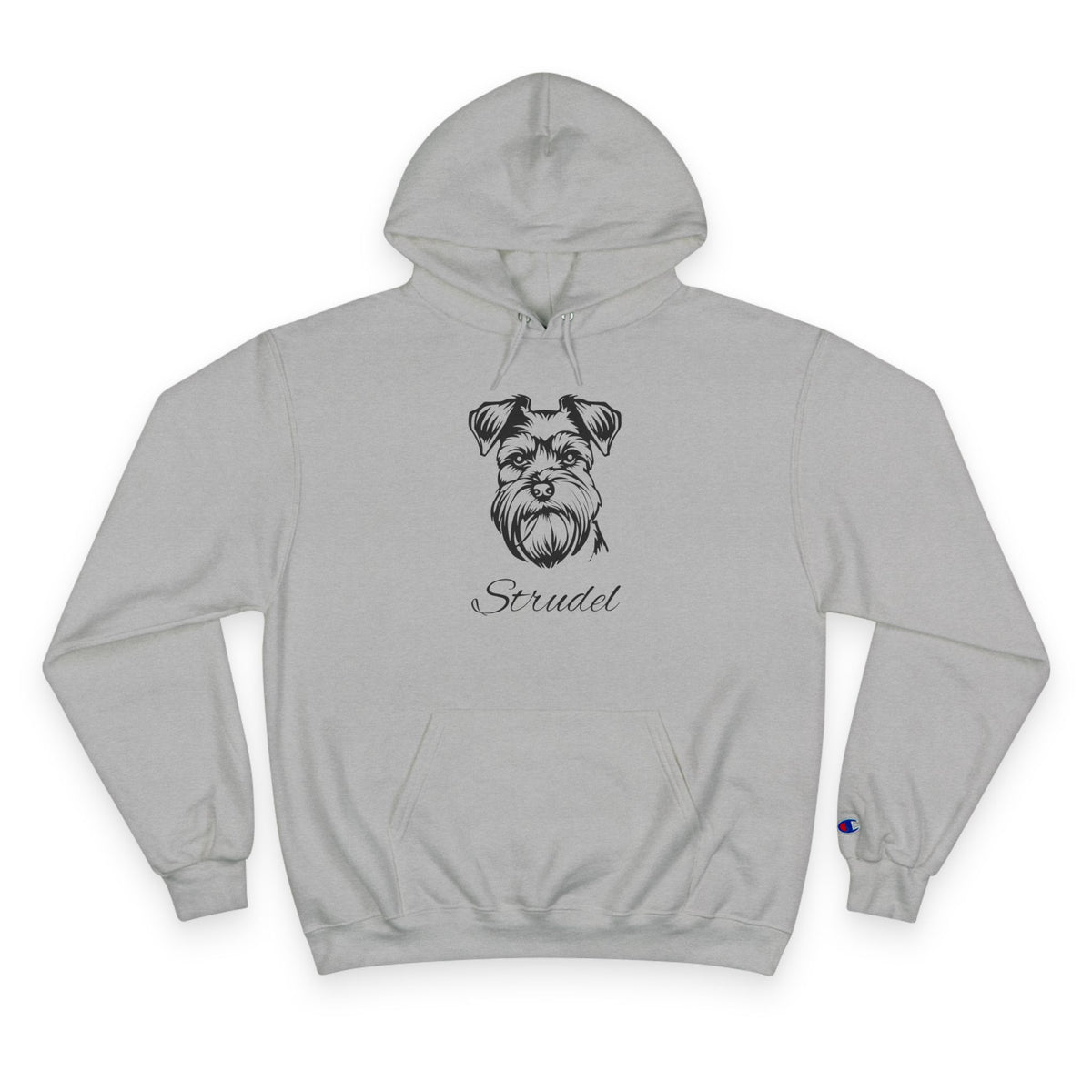 Schnauzer - Personalised Champion® Hoodie (Black Schnauzer & Personalised Pet Name)