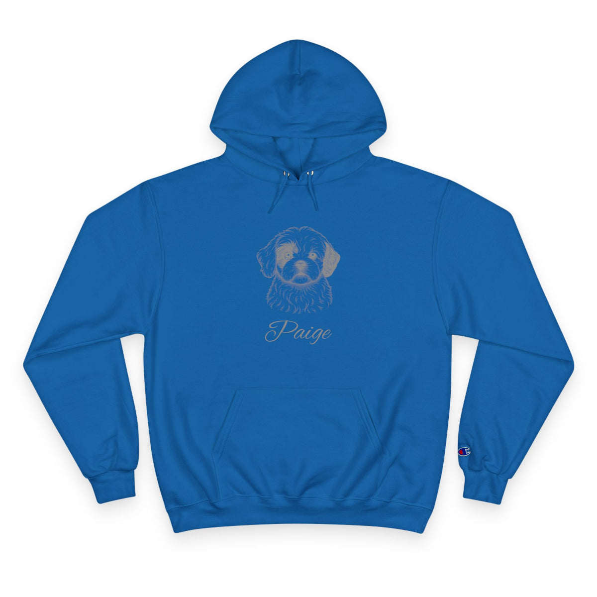 Maltese Shih Tzu - Personalised Champion® Hoodie (Grey Maltese Shih Tzu & Personalised Pet Name)