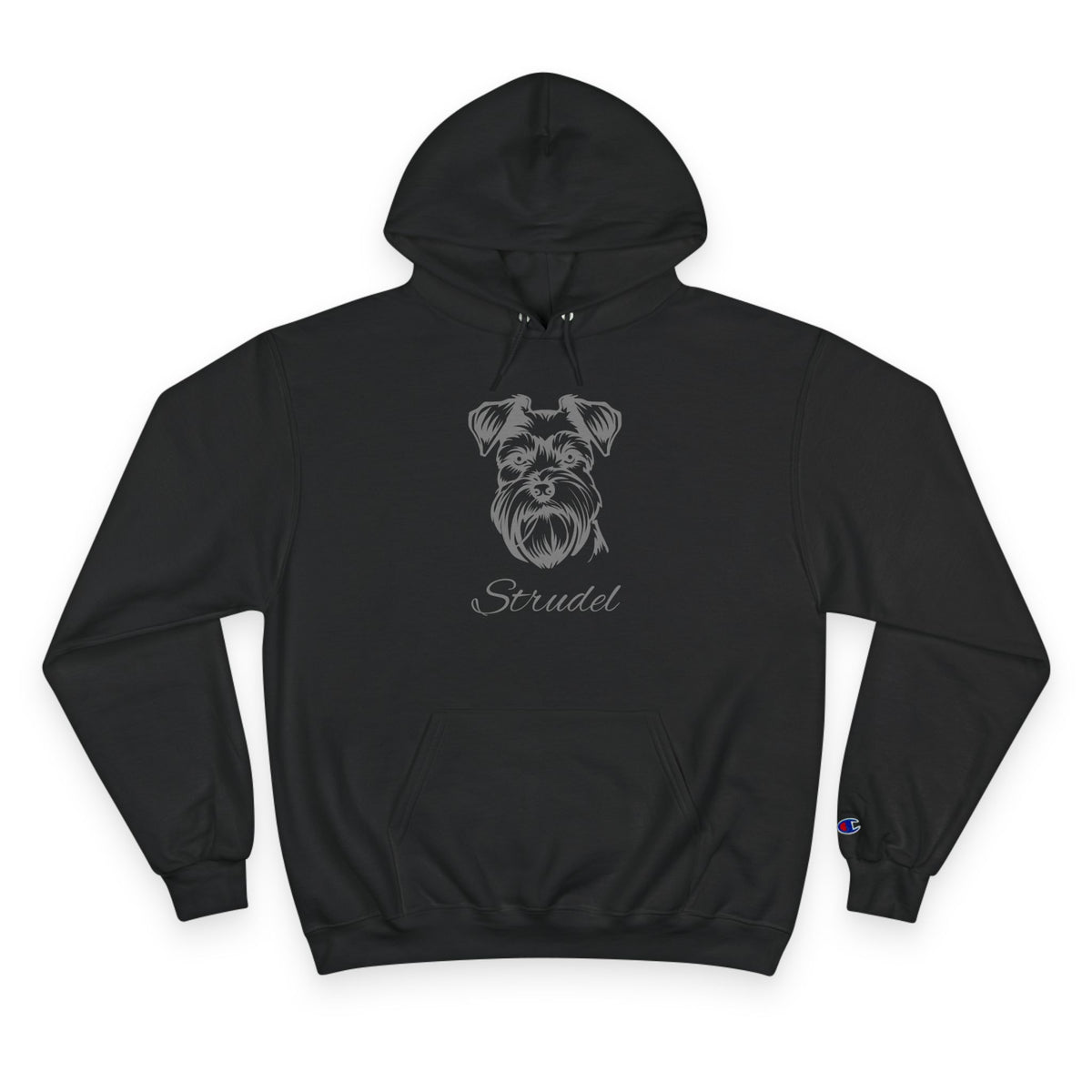 Schnauzer - Personalised Champion® Hoodie (Grey Schnauzer & Personalised Pet Name)