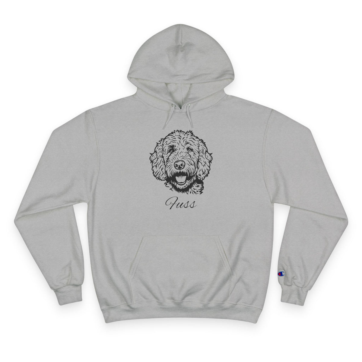 Groodle - Personalised Champion® Hoodie (Black Groodle & Personalised Pet Name)