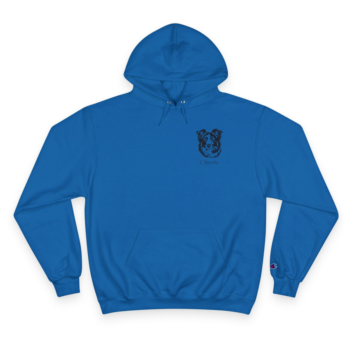 Border Collie - Personalised Champion® Hoodie (Small Black Border Collie & Personalised Pet Name)
