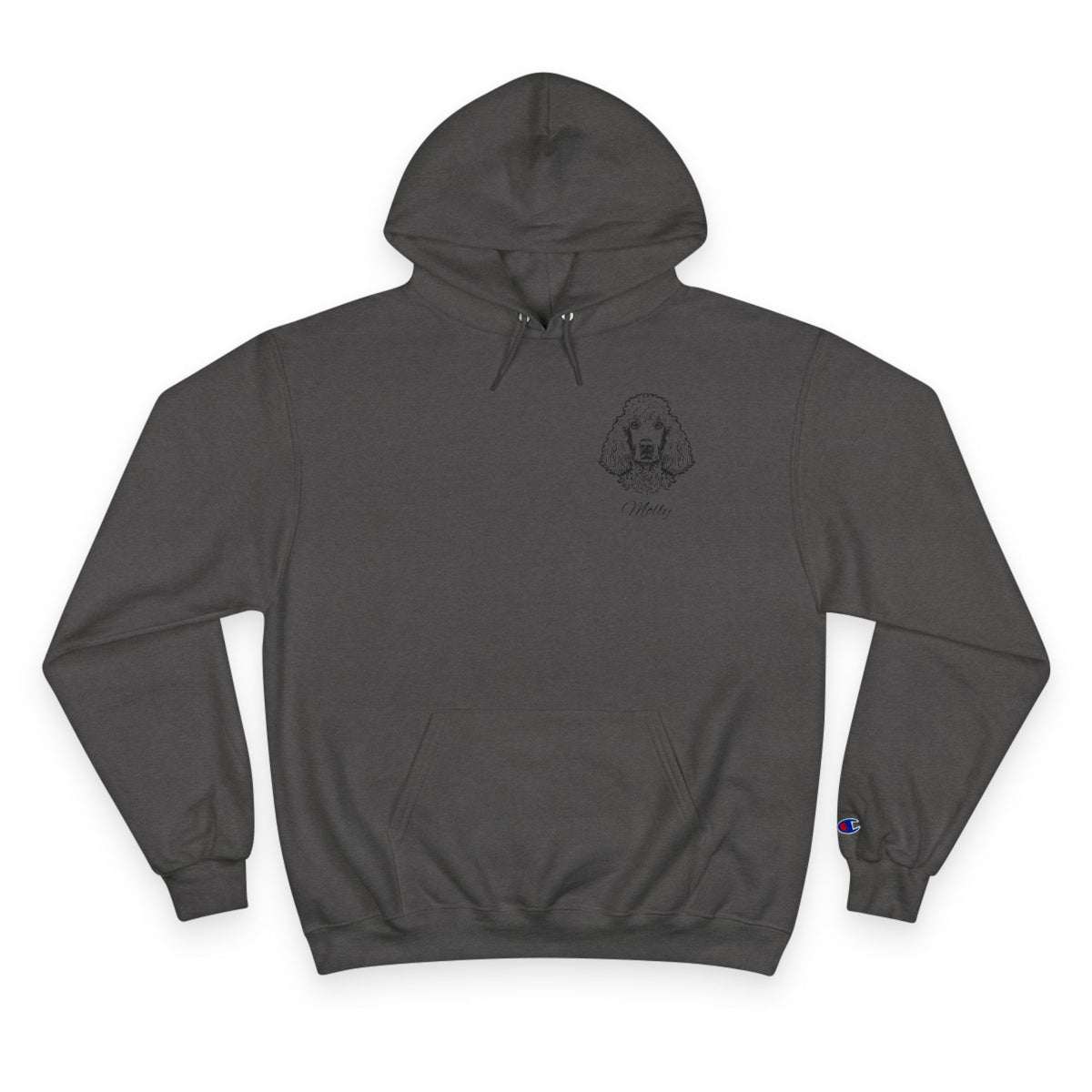 Poodle - Personalised Champion® Hoodie (Small Black Poodle & Personalised Pet Name)