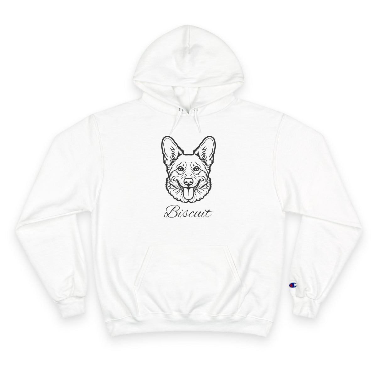 Corgi - Personalised Champion® Hoodie (Black Corgi & Personalised Pet Name)