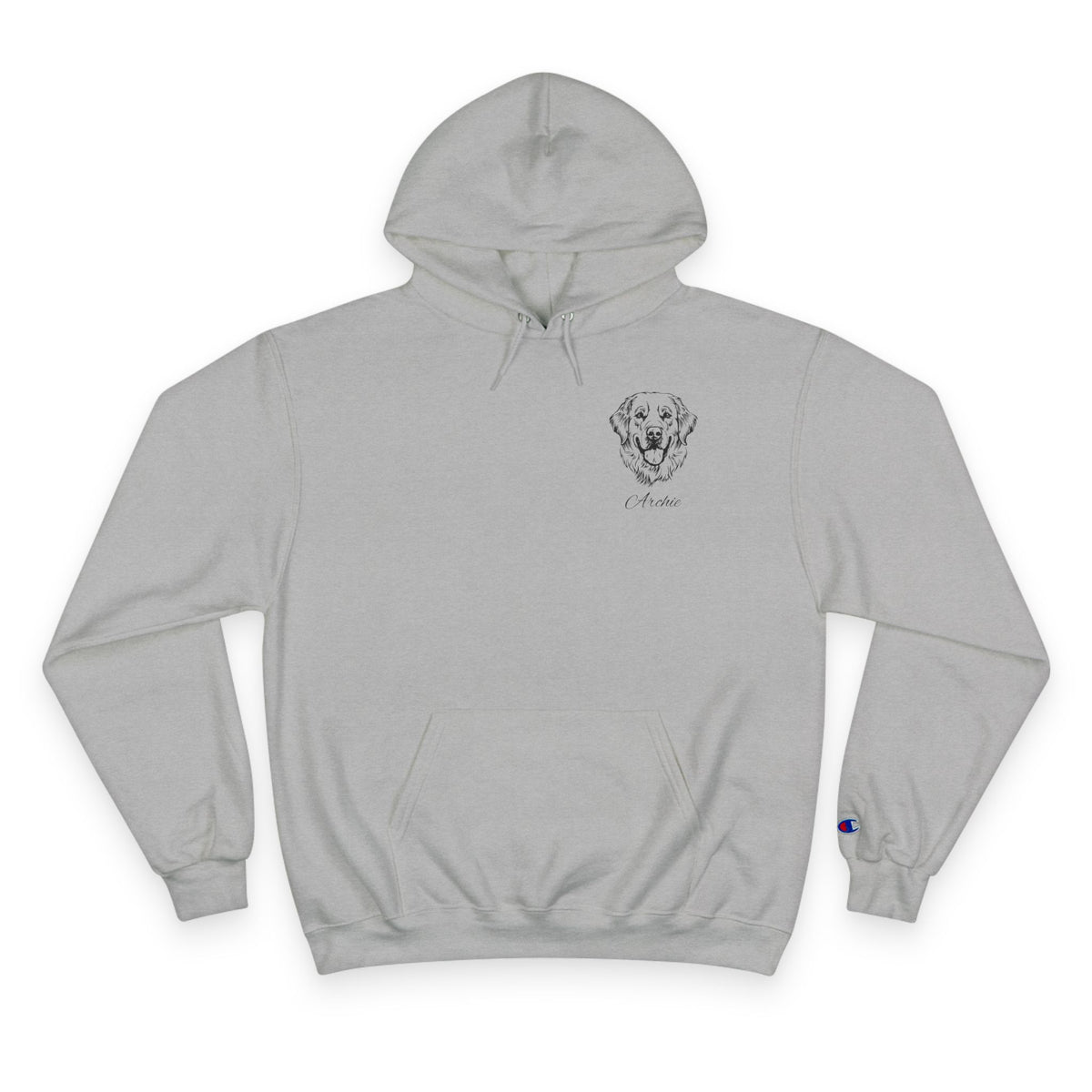 Golden Retriever - Personalised Champion® Hoodie (Small Black Golden Retriever & Personalised Pet Name)