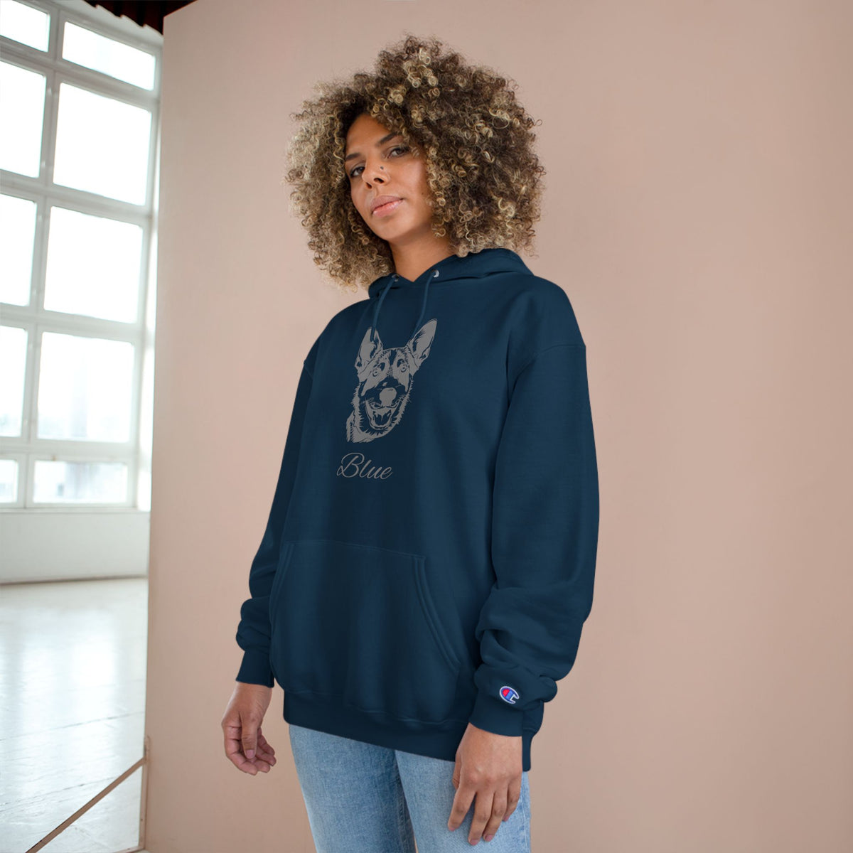 Australian Cattle Dog - Personalised Champion® Hoodie (Grey Australian Cattle Dog & Personalised Pet Name)