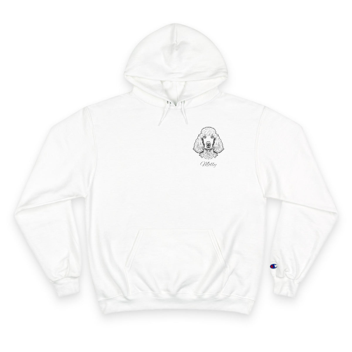 Poodle - Personalised Champion® Hoodie (Small Black Poodle & Personalised Pet Name)