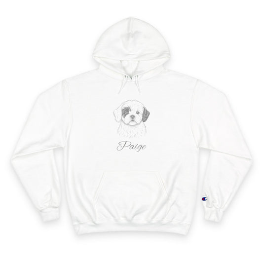 Maltese Shih Tzu - Personalised Champion® Hoodie (Grey Maltese Shih Tzu & Personalised Pet Name)