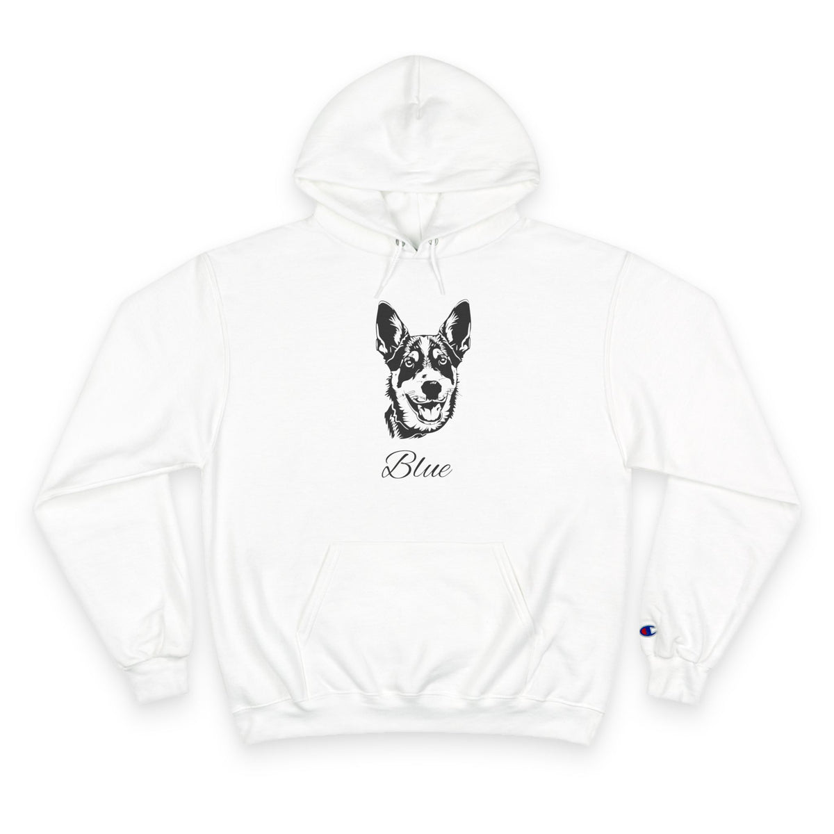 Australian Cattle Dog - Personalised Champion® Hoodie (Black Australian Cattle Dog & Personalised Pet Name)