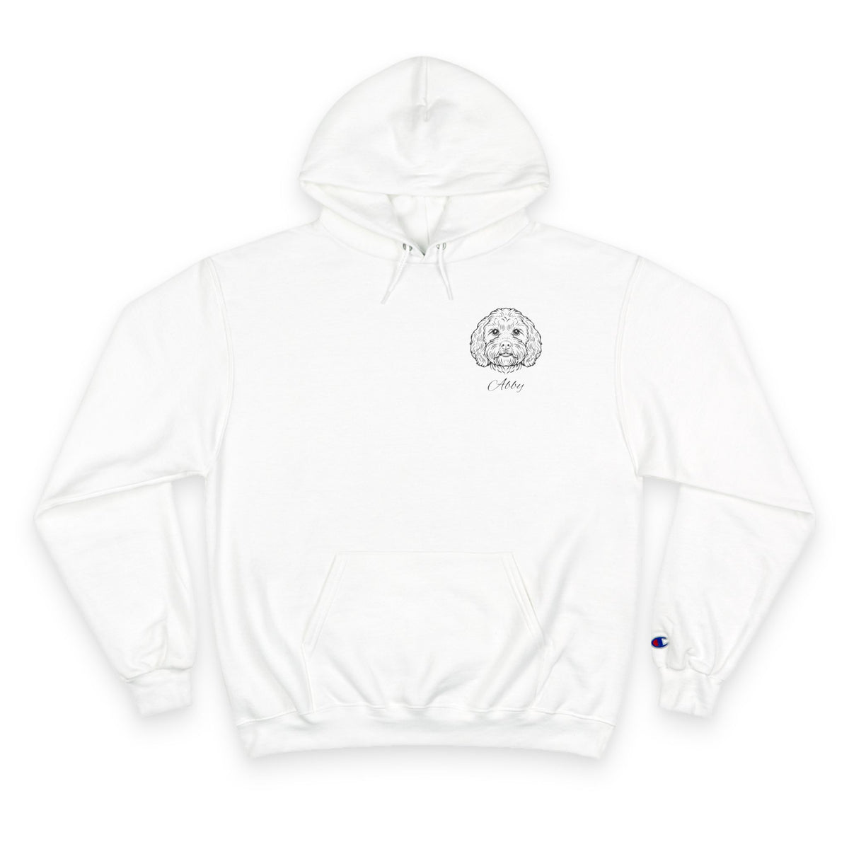 Cavoodle - Personalised Champion® Hoodie (Small Black Cavoodle & Personalised Pet Name)