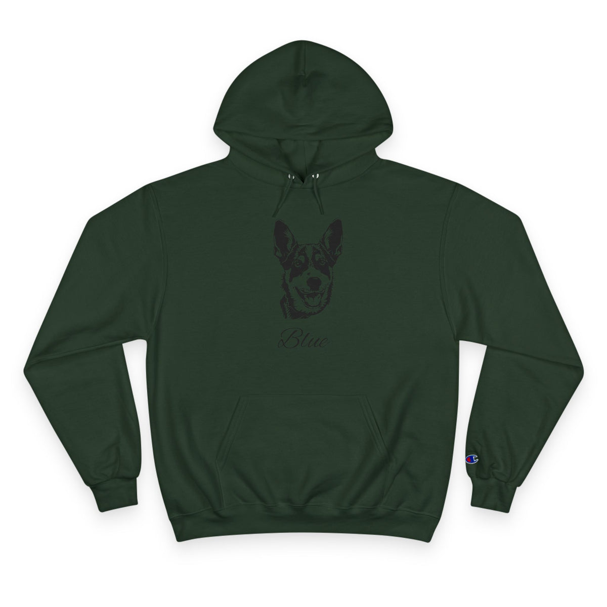 Australian Cattle Dog - Personalised Champion® Hoodie (Black Australian Cattle Dog & Personalised Pet Name)