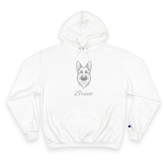 German Shepherd - Personalised Champion® Hoodie (Grey German Shepherd & Personalised Pet Name)