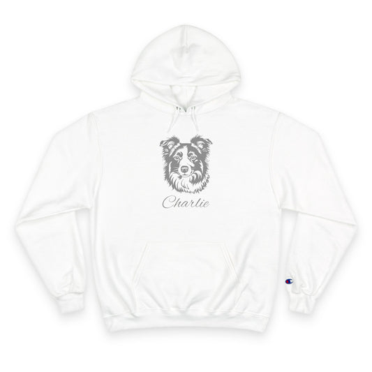 Border Collie  - Personalised Champion® Hoodie (Grey Border Collie & Personalised Pet Name)