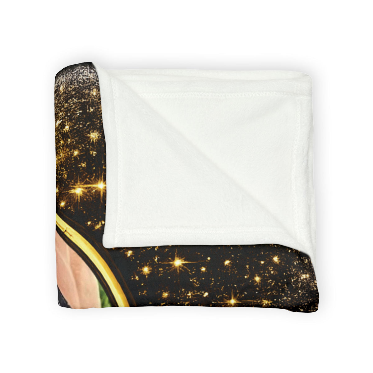 Personalised Golden Twilight Design, Fleece Pet Blanket (Pet Name & Photo)