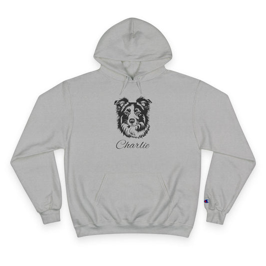 Border Collie  - Personalised Champion® Hoodie (Black Border Collie & Personalised Pet Name)